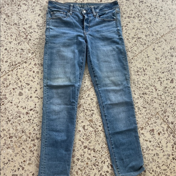 American Eagle Outfitters Women's Light Blue Skinny Jeans - Picture 1 of 5